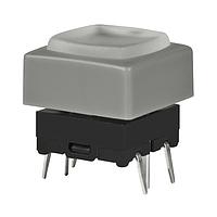 NKK Switches JB15LPE-BH Tactile Switches OFF-(ON) PC MNT YLW LED WHT BTN GRY FRME
