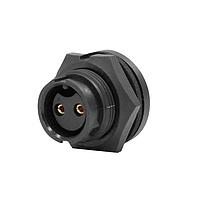 Switchcraft W7381-2SG-P-3ES Standard Circular Connector Mini-Con-X Panel, 2-pin #16, Female, PC Tail (0.187 in), Bulk