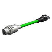 Molex 1203411082 Sensor Cables / Actuator Cables M12 CAT6A REC-F/RJ45 ST TEAL TPE 35M-ID