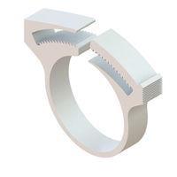 Essentra Components SHC-80 Adjustable Hose Clamp,Adj,Wht,1-1/4 in- 1-7/16 in