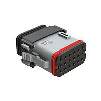 Amphenol SINE Systems AT16-18SA-EKSR02 Connectors 18 Position Plug wit d Cap, Keyed A, Gray