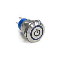 Alcoswitch - TE Connectivity 4-2213766-1 Pushbutton Switches AV19 DPM 3A POWER LED WHITE 12V