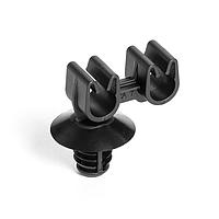 HellermannTyton 133-04043 Tube and Pipe Clip Tube and Pipe Clip with 8mm Fir Tree, 2x 6.5-7.0mm Diameter, PA66HIRHS, Black, 2000/ctn