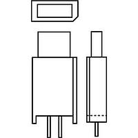Dialight 561-4101-081F LED Circuit Board Indicators RED DIFFUSED Vert .81" TALL RECT