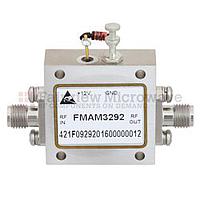 Fairview FMAM3292 2.5 dB NF, 6 GHz to 12 GHz, Low Noise Broadband Amplifier with 7 dBm, 17 dB Gain and SMA