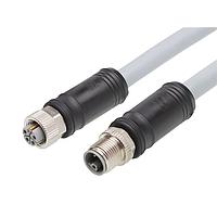 Molex 1205010200 Sensor Cables / Actuator Cables M12 Double-Ended Cordset 5 Poles  Female to Male 16 AWG Gray 0.5m  Lngth