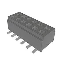 Samtec CLM-106-02-L-D Sockets Low Profile Dual-Wipe Socket, 1.00mm Pitch