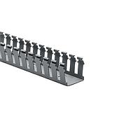 HellermannTyton 181-22050 Wire Ducting & Raceways Slotted Wall Wiring Duct, 2" x 2", Non-Adhesive, PVC, Gray, 140ft/Carton