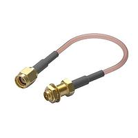 Wurth Elektronik 65504011630501 RF Cable Assemblies WR-CXASY RPSMA St Pl RPSMA Bulkhead Jack