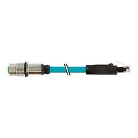 Murrelektronik 7700-51551-S4X0100 Ethernet Cables / Networking Cables M12 fem. recept. X-cod. / RJ45 male 0 Gigabit, TPE 4x2x26AWG SF/UTP CAT6a bu UL/CSA, CMR 1m