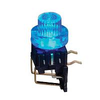 E-Switch TL1250F180BRRCLR Tactile Switch 50mA 12VDC Blue LED Gold, Round, Clear