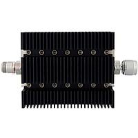 Fairview  SA6NFNM100W-50 50 dB Fixed Attenuator N Female To N Male Directional Up To 6 GHz Rated To 100 Watts With Black Aluminum Heatsink Body