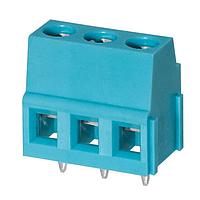 Same Sky (formerly CUI Devices) TB007-508-03BE Fixed Terminal Blocks Terminal block, screw type, 5.08 , horizontal, 3 poles, CUI Blue, slotted screw, PCB mount