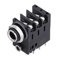 Amphenol Audio ACJS-MHD985 Phone Connectors 1/4"Dualjack PIGYBAC HOR CHASSIS CONN