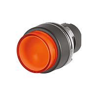 EAO 46-2231.12F0.000 Round Actuator, oe 22.3 mm, oe 29 mm, raised, illuminative, Red, Plastic, transparent, round, Black, Plastic, Momentary, IP65, IK03