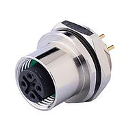 Same Sky (formerly CUI Devices) CDM1207-05A-FP-R16-67 Straight M12 Female Panel mount,  PCB Type,  Rear Fastened M16*1.5?ACode 5PIN , Screw Copper alloy