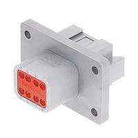 Amphenol SINE Systems AT04-08PA-L012 Connectors 8 Pos Rcpt Fng Mnt Conn Pin Gry Key A