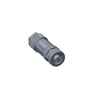 Amphenol LTW MSAS-10BFFA-SL7001 Sensor Cables / Actuator Cables M12 Circular Metric Connector, A Code, Metal, 1.5A, 10 pins, Female Connector, Female Contact, Straight, Screw Thread, Solder, Field Installable, F4.5 - F6.5mm, IP67 Mated