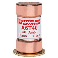 Mersen A6T40 Fast Acting Class T Fuses Fuse,Class T,Fast Acting,200kA AC,100kA DC,600VAC/300VDC,40A