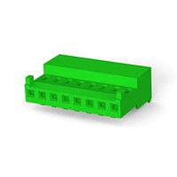 AMP Connectors - TE Connectivity 3-643816-8 Receptacle Housing 8P 28AWG TIN CLSD WITH TAB W/GRN STRPE