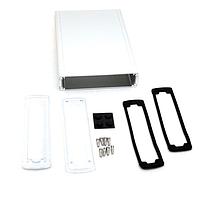 Bud Industries EXN-23362-SVP PCB Enclosure Extruded Aluminum Enclosure Silver with Plastic Cover (1.6 X 5.8 X 8.2 In)