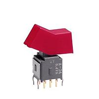 NKK Switches A24KB Rocker Switches ON-ON-ON .197 RKR STEM STR BKT PC .4VA