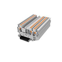 Amphenol Anytek APTS253SDGY00G DIN Rail Terminal Block APT 2.5mm2/1-2 Feed-through terminal blockSingle layer , 1in-2out Grey