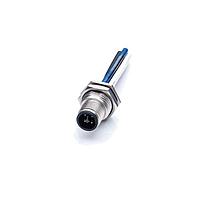 Amphenol LTW M12T-04PMMS-SF8B20 Sensor Cables / Actuator Cables M12 Circular Metric Connector, T Code, Metal, 12A, 04 pins, Male Connector, Male Contact, Hexagonal, Screw Thread, Solder, Receptacle With Cable/Wire, Length 200mm, IP68 / IP69K