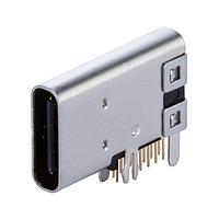 Same Sky (formerly CUI Devices) UJ20-C-R-G-TH-P14 USB Type C Type C, 2.0, Right Angled, Gold plated 3u, Through Hole, 14 pin