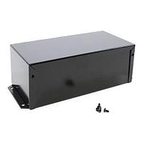 Hammond Manufacturing 1411FBSBK Utility Utility Enclosure - 8.0 x 4.0 x 3.0" - Aluminum Black w/ Flanges