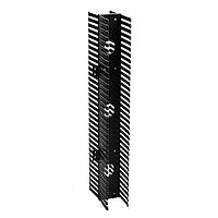 HellermannTyton VWMDS4X5BKH Racks & Rack Cabinets Vertical Wire Manager Dual-Sided, Side Mount, 4.0" x 5.0" x 35.0" Front, Hinged, Black, 1/box
