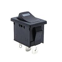 E-Switch R1966ABLKBLKEFBLU Rocker Switches SPST On-Off BLU LED Blk Act, QC