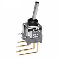 NKK Switches B22EV Toggle Switches Series B, Process Sealed, Antistatic