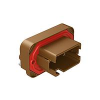 Amphenol SINE Systems AT13-12PD-BM16 Connectors RA Flng Mnt PCB Rcpt 12POS Brw Tin Cont