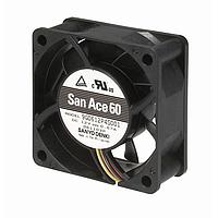 Sanyo Denki 9G0612P4H0011 Axial Axial Fan, 60x60x25mm, 12VDC, High Performance, Low Power, Ribless, Tach/PWM