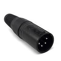 Io Audio Technologies IO-XLR4-M-BK-JL Connectors 4-Pin XLR Chassis Connector, Male, Black Housing/Silver Contact, Solder Cup