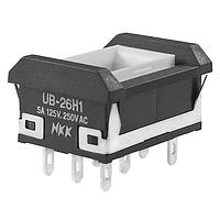 NKK Switches UB15NKW015F Pushbutton Switches RECT ON(ON) GRN LED SOLDER LUG BODY ONLY