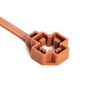 HellermannTyton 157-00345 Cable Tie Mounts Low Profile M12 Stud Mount Tie, 7.5" Tie, 80lb Tensile Strength, PA46, Brown, 2000/pkg