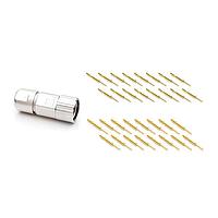 Amphenol SINE Systems MA7CAP1600-S3-KIT Standard Circular Connector 16 position straight plug connector kit, threaded, P type, counter-clockwise insert, 11-15mm cord grip, male contacts included