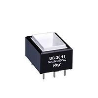 NKK Switches UB26RKW035C Pushbutton Switches RECT DPDT ON-ON RED LED PC BODY ONLY 6A