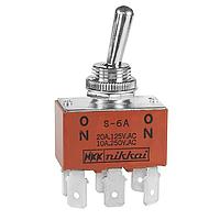 NKK Switches S6F Medium capacity standard size toggles ON-NONE-ON DPDT QUICK CONNECT