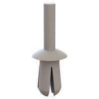 Essentra Components 61PR100000 Push-In Rivet Push Rivet, .218 Hole, .093-.350 Panel Thk
