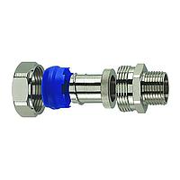 HellermannTyton FSU20-M20-C Conduit Fittings & Accessories Metallic Compression Fitting, Straight, M20 Metric Thread, 1/2" (20mm) Dia, NPB Metal, 10/pkg