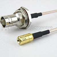 Fairview FMC1638315 SMB Plug to BNC Female Bulkhead Cable RG-316 Coax