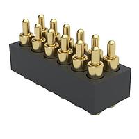 Mill-Max 855-22-012-30-004101 Spring-Loaded Low-Profile 12 Pos. .050" Pitch SMT Spring-Loaded Connector, Double Row