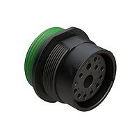 Amphenol SINE Systems AHDP04-24-14SN-WTA Connectors 14 Position Receptacle,, Socket, Shell Size 24, Normal Diameter Seal (Green), Wide Thread Adapter
