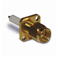Amphenol RF 132144 Connectors SMA 4 HOLE FLNG PLUG BLNT POST W/EXT INS