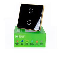 HUNONIC HN02SVD WiFi Touch Switch 2 Square Button (Black)