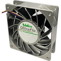 Nidec Components V12E54BS2NA5-07 DC Fans DC Fan ,120x120x38mm, 54VDC, 328.7CFM, 101.0W, 1.87A, 78.0dBA, Ball bearing, 4-Lead Wires, Tach/PWM, Single Axial