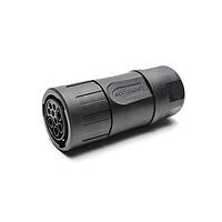 Amphenol SINE Systems RTS6BS16N9S03 Connectors Straight plug with cord grip, 9 (4+5) positions, size 16, socket contact, silicone rubber seal